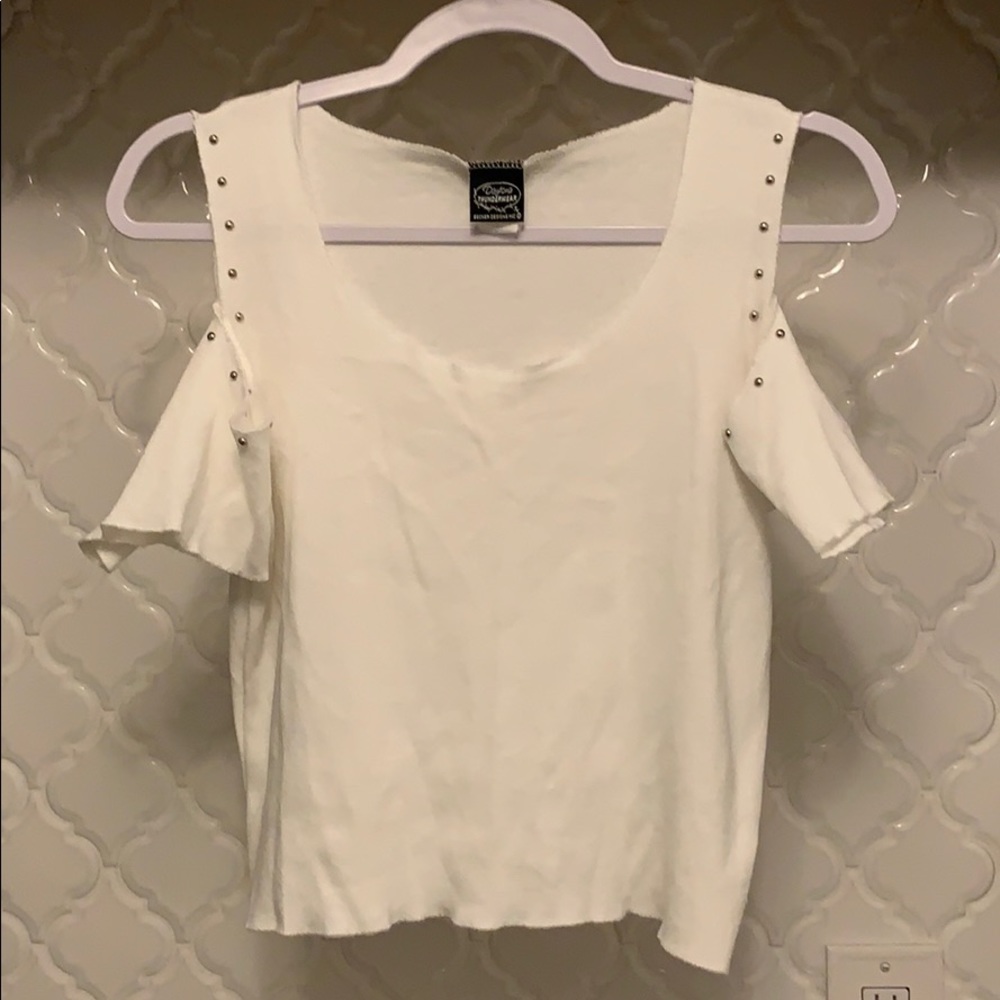 Beautiful Crop Open Shoulder Top🌸